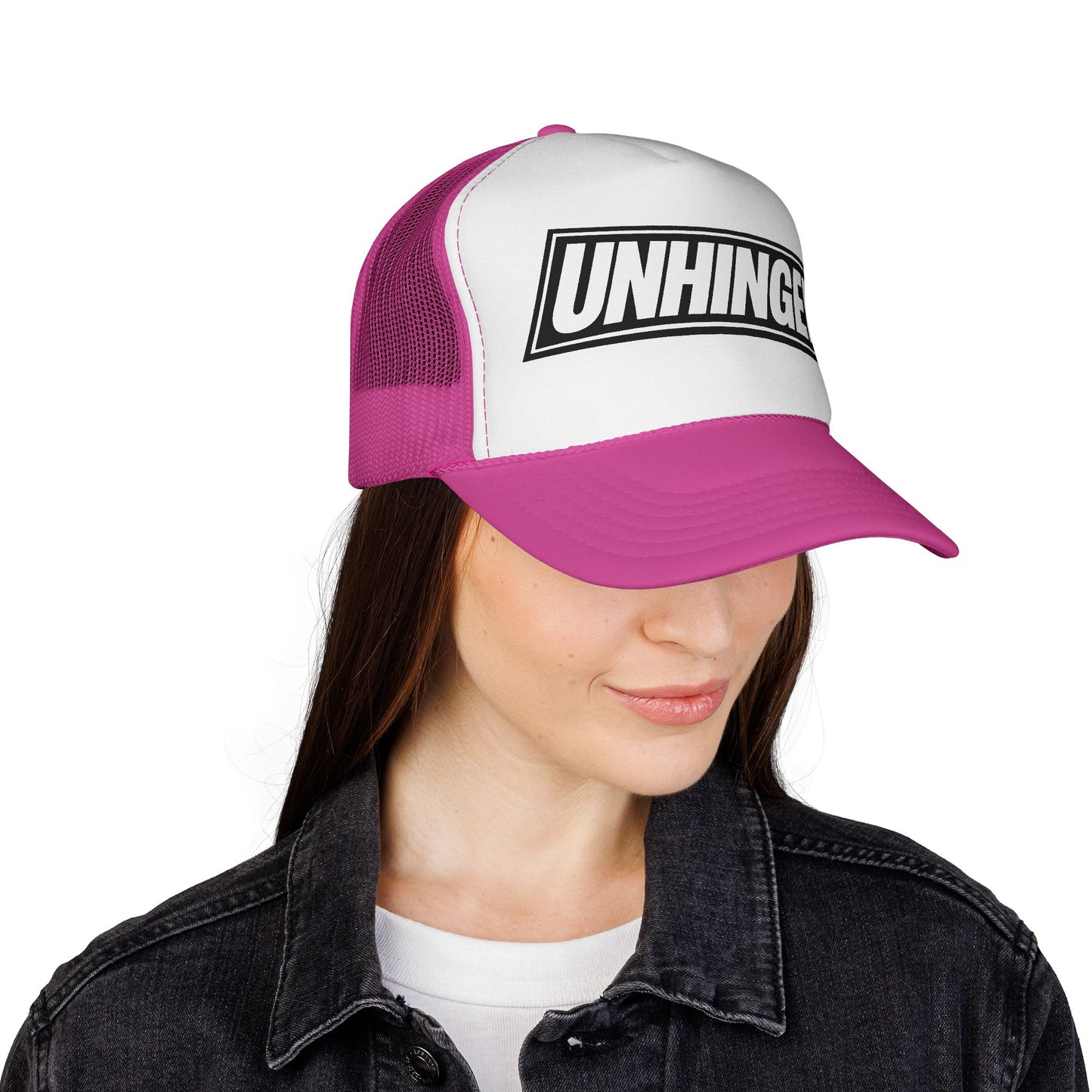 UNHINGED | Box Logo Trucker Hat