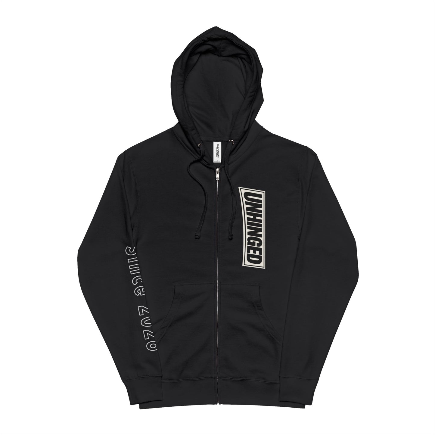 UNHINGED | Box Logo Zippered Hoodie