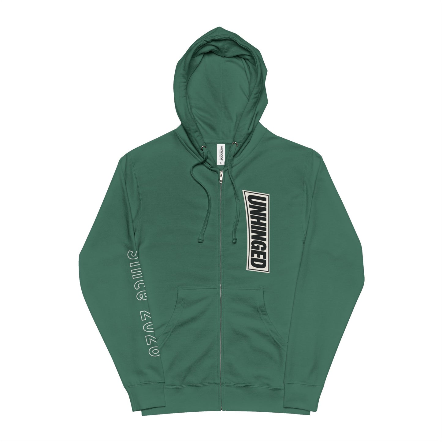 UNHINGED | Box Logo Zippered Hoodie