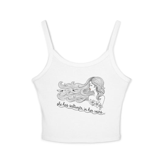 UNHINGED | Island Her Crop Tank — “Saltwater in Her Veins”