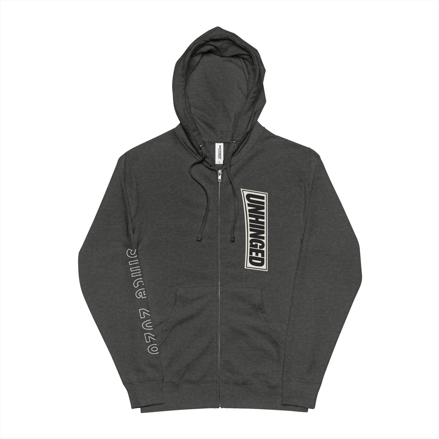 UNHINGED | Box Logo Zippered Hoodie