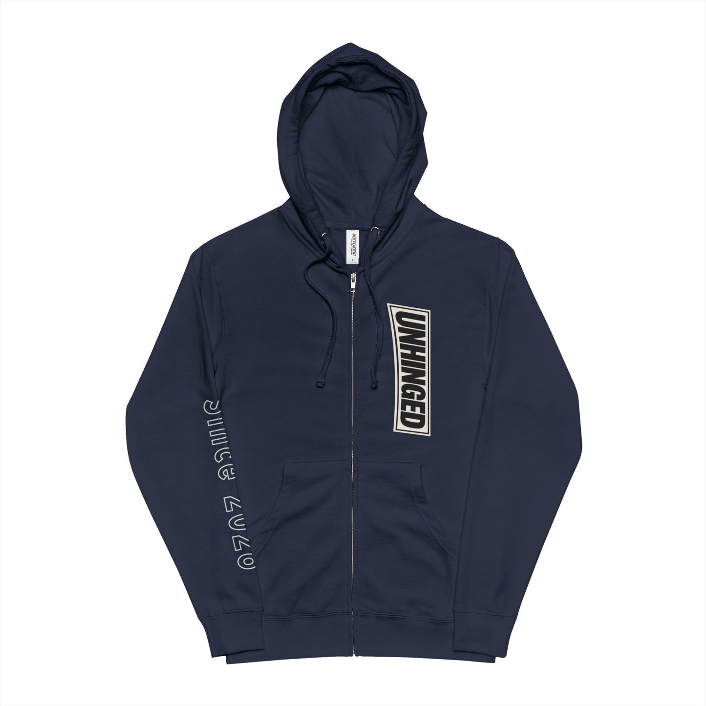 UNHINGED | Box Logo Zippered Hoodie
